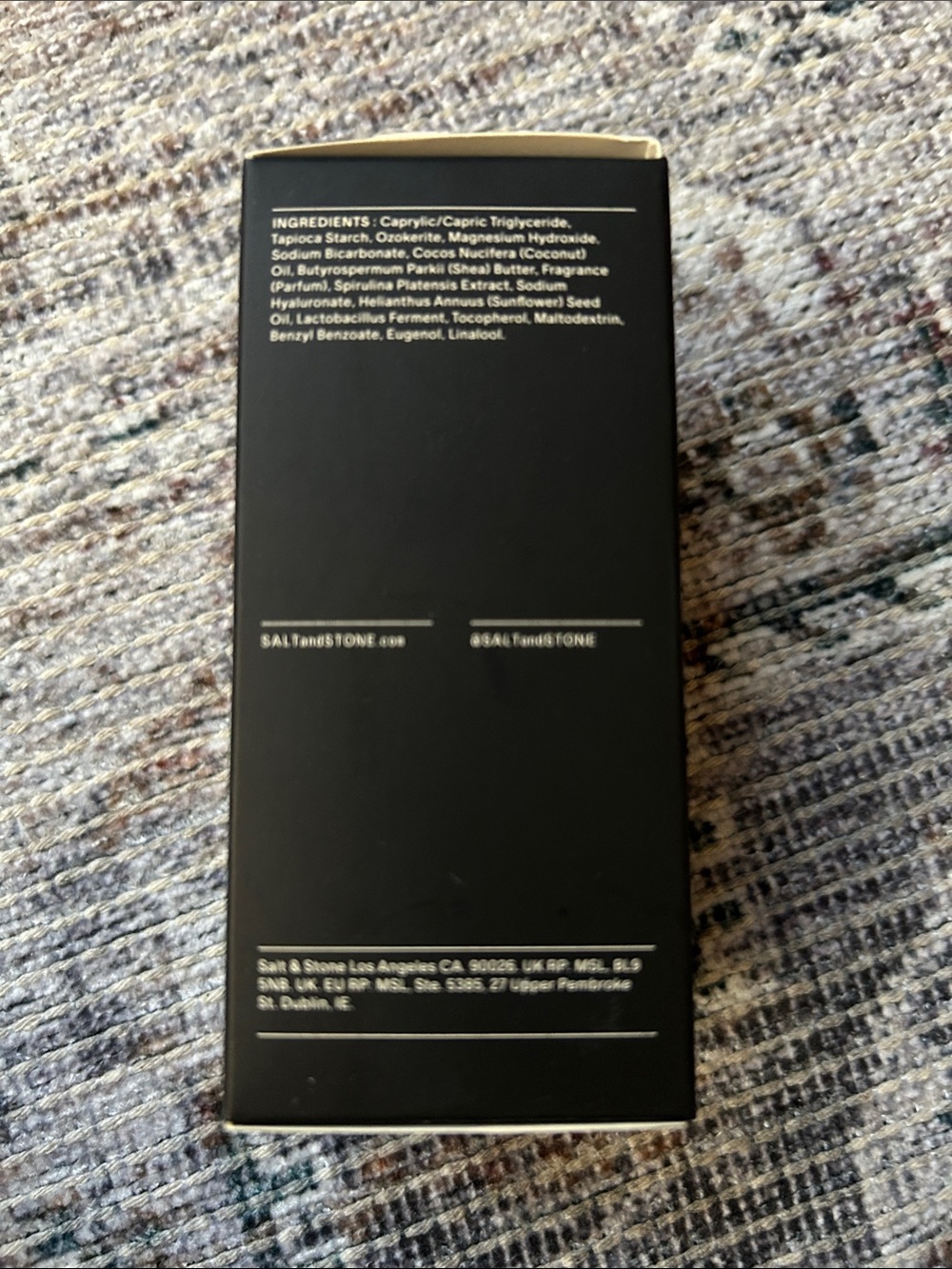 NIB! Salt & Stone Black Rose & Oud Deodorant Unisex - Picture 5 of 8